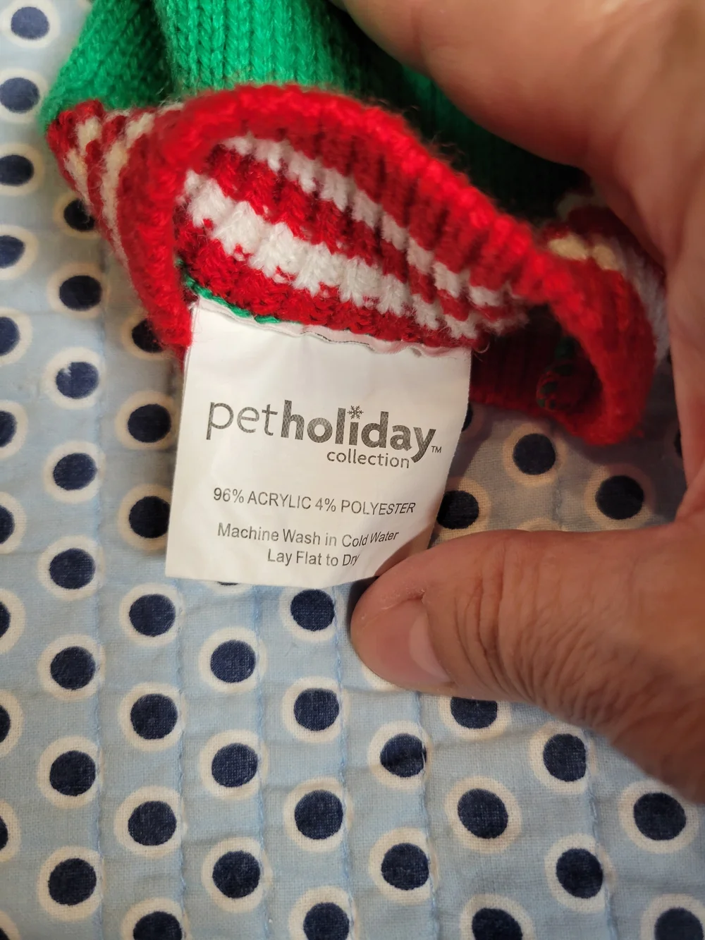 Festive Reindeer Knit Dog Sweater - Green by